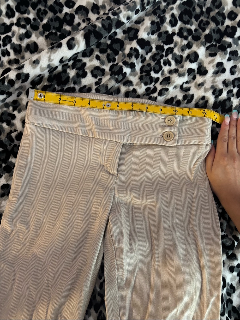Vintage Beige High-Waist Pants